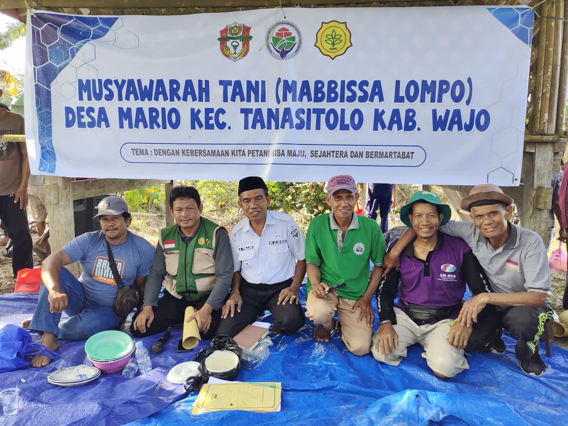 Pemdes Mario Bersama Kelompok Tani Gelar Musyawarah Tani (Mabissa Lompo)
